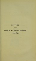 view A history of the College of St. John the Evangelist, Cambridge / by Thomas Baker ; edited for the syndics of the University Press, by John E. B. Mayor.