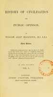 view History of civilisation and public opinion / by William Alexr. Mackinnon.