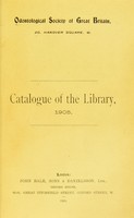view Catalogue of the library, 1905.