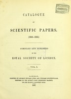 view Catalogue of scientific papers, 1800-1900 / compiled and published by the Royal Society of London.