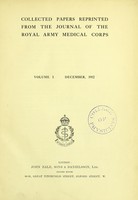 view Collected papers reprinted from the Journal of the Royal Army Medical Corps.