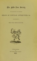 view Folk-medicine : a chapter in the history of culture / by William George Black.