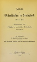 view Geschichte der medecinischen Wissenschaften in Deutschland / von ...  August Hirsch ... Herausgegeben durch die historische Kommission bei der Kgl. Akademie der Wissenschaften.