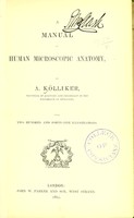 view A manual of human microscopic anatomy / by A. Kolliker.