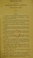 view [Examination papers for the Degree of Bachelor of medicine : 1864-67].