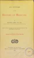 view An epitome of the history of medicine.