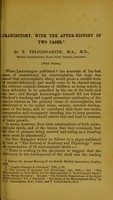 view Craniectomy with the after-history of two cases / by T. Telford-Smith.