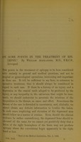 view On some points in the treatment of epilepsy / by William Alexander.