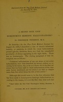 view A second note upon homonymous hemiopic hallucinations / by Frederick Peterson.