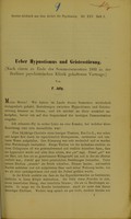 view Ueber Hypnotismus und Geistesstörung : nach einem zu Ende des Sommersemesters 1893 in der Berliner psychiatrischen Klinik gehaltenen Vortrage / von F. Jolly.