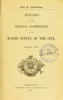 view Report of the special committee on the water supply of the city. December, 1879.