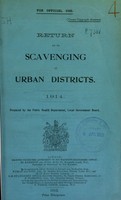 view Return as to scavenging in urban districts. 1914.