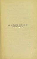 view An advanced history of Great Britain from the earliest times to the death of Edward VII / by T.F. Tout.