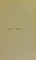 view Fox texts / by William Jones.