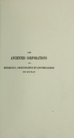 view Corporations et syndicats : les anciennes corporations des médecins, chirurgiens et apothicaires de Murat (1630-1776) d'après des documents authentiques / [Emile Cheylud].