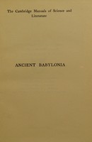 view Ancient Babylonia / by C.H.W. Johns.