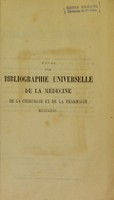 view Essai d'une bibliographie universelle de la médecine, de la chirurgie, et de la pharmacie militaires, I / [Victor Philippe Rozier].