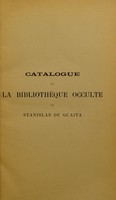 view Stanislas de Guaita et sa bibliothèque occulte / [Stanislas de Guaita].