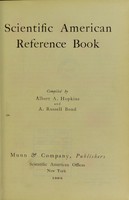 view Scientific American reference book / compiled by Albert A. Hopkins and A. Russell Bond.