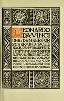 view Leonardo da Vinci, der Denker, Forscher und Poet / Nach den veroeffentlichten Handschriften. Auswahl, Übersetzung & Einleitung von Marie Herzfeld.