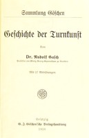 view Geschichte der Turnkunst / von Rudolf Gasch.