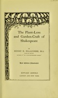 view The plant-lore and garden-craft of Shakespeare / by Henry N. Ellacombe.