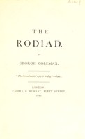 view The rodiad / by George Coleman.