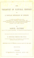 view The treasury of natural history, or, A popular dictionary of zoology / by Samuel Maunder.