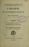 view L'hygiène du casernement français : étude historique.