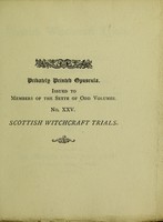 Scottish witchcraft trials J.W. Brodie Innes . Wellcome