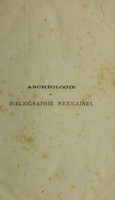 view Archéologie et bibliographie mexicaines / par A. Gerste.