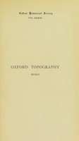 view Oxford topography : an essay / by Herbert Hurst.