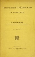 view Charlatanerie und Kurpfuscher im deutschen Reich / von Wilhelm Ebstein.