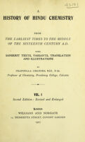 view A history of Hindu chemistry from the earliest times to the middle of the sixteenth century, A.D / with Sanskrit texts, variants, translation and illustrations [Praphulla Chandra Rāy].