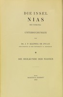 view Die insel Nias bei Sumatra : Untersuchungen / von dr. J.P. Kleiweg de Zwaan.