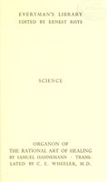 view Organon of the rational art of healing / by Samuel Hahnemann.