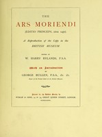 view Ars bene moriendi / notice par Benjamin Pifteau ; reproduction photographique de l'édition xylographique du XVe siècle.