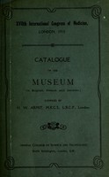 view Catalogue of the museum : (in English, French and German) / compiled by H.W. Armit.