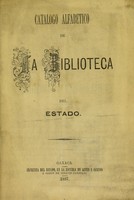 view Catalogo alfabetico de la Biblioteca del estado.