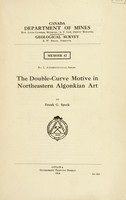 view The double-curve motive in northeastern Algonkian art / by Frank G. Speck.