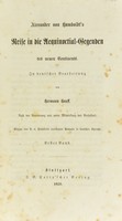 view Alexander von Humboldt's Reise in die Aequinoctial-Gegenden des neuen Continents / in deutscher Bearbeitung von Hermann Hauff.