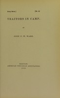 view Traitors in camp / by John F.W. Ware.