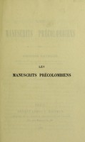 view Les manuscrits précolombiens / par Georges Raynaud.