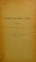 view Japanese household magic : a paper read before the Japan Society of London / by W.L. Hildburgh.