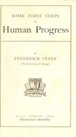 view Some first steps in human progress / by Frederick Starr.