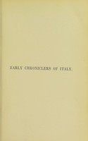 view Early chroniclers of Europe : Italy / by Ugo Balzani.