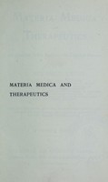 view Materia medica and therapeutics.