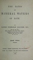 view The baths and mineral waters of Bath. / By Randle Wilbraham Falconer.