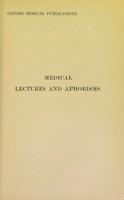 view Medical lectures and aphorisms.