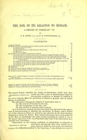 view The soil in its relation to disease : a report of observations / by T. R. Lewis, and D. D. Cunningham.